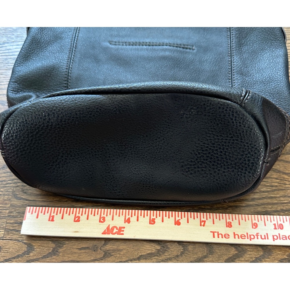 The Sak Sequoia Leather Hobo Bag Women's Black Casual Boho Slouchy Purse Zipper - Picture 13 of 14